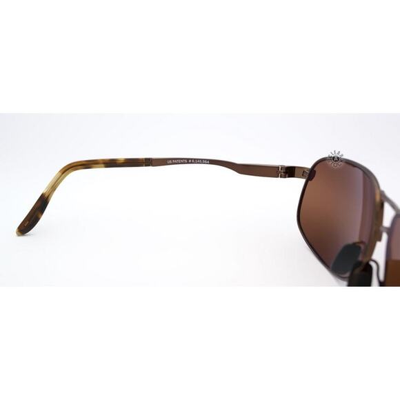 😎 Maui Jim Bayfront Aviator Sunglasses Gloss Brown HCL Bronze Polarized - Picture 6 of 14